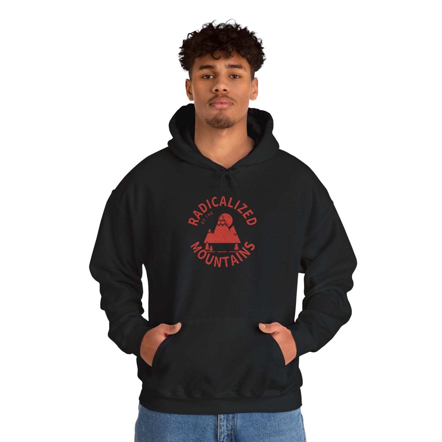 Mountains Hoodie — Radicalized By The Mountains Graphic Pullover Hoodie