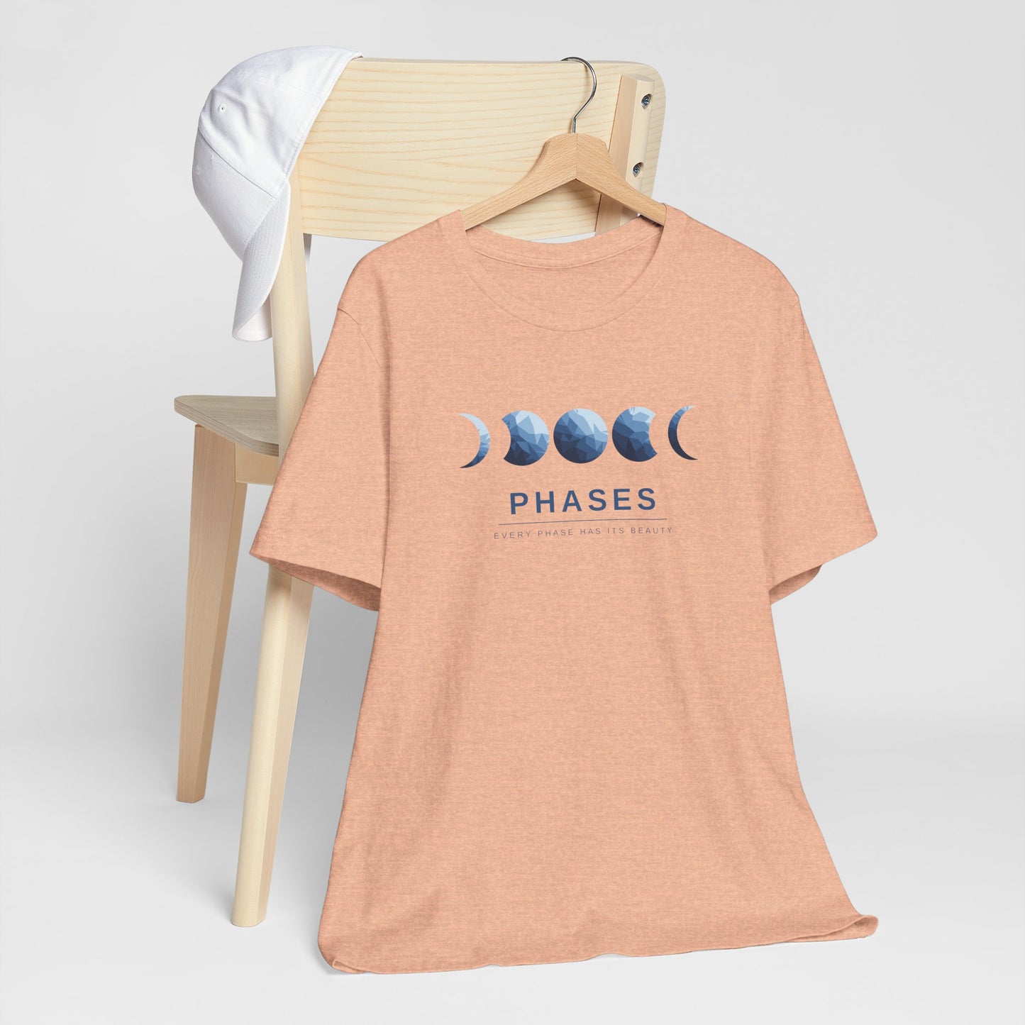 Phases Moon Cycle T-Shirt — Blue Lunar Graphic Tee