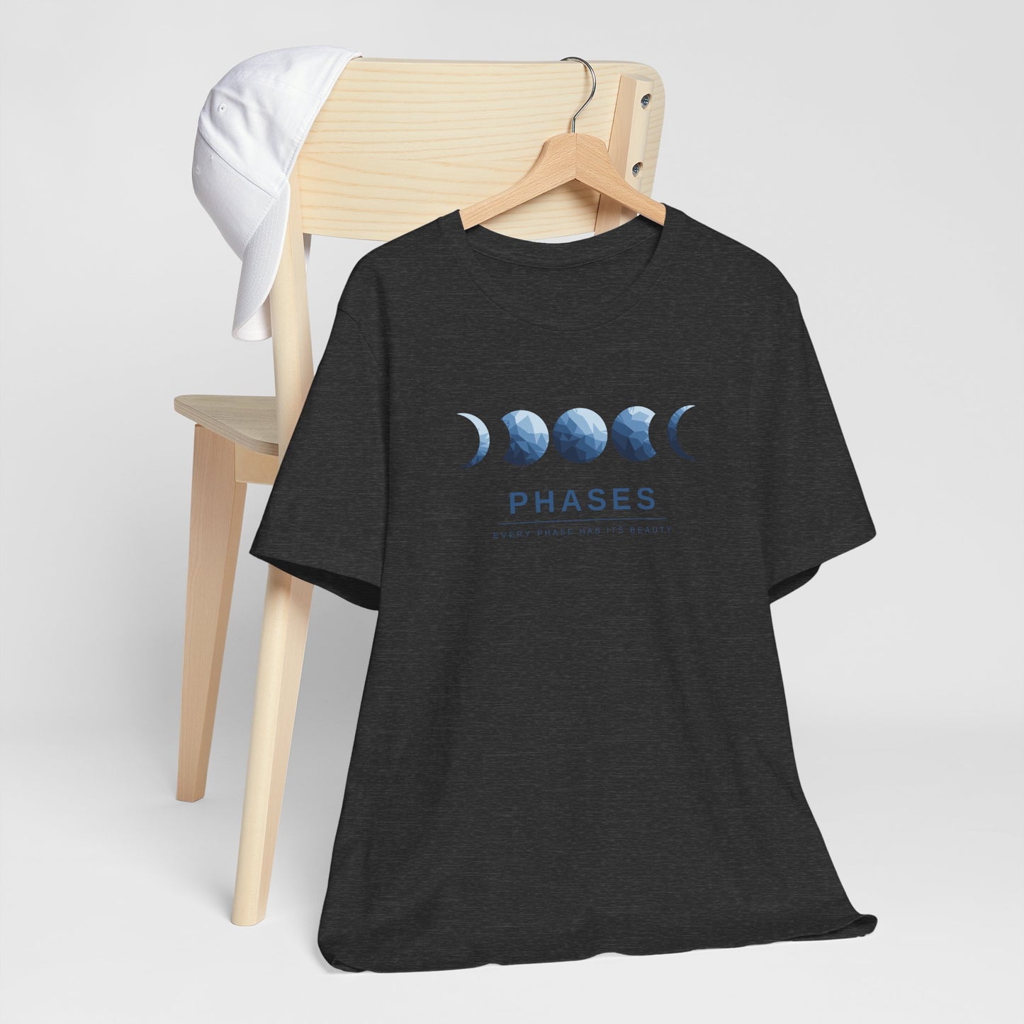 Phases Moon Cycle T-Shirt — Blue Lunar Graphic Tee