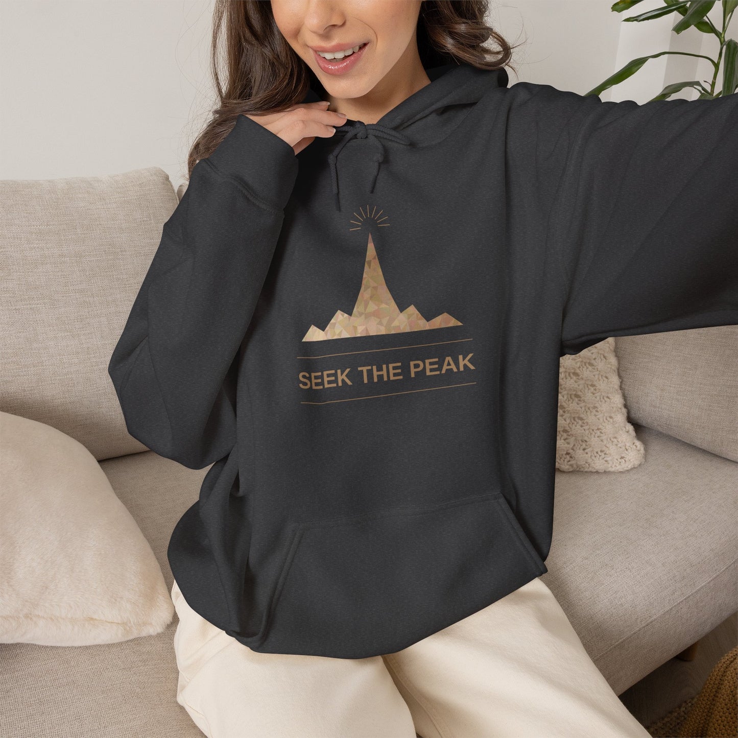 Seek The Peak Mountain Hoodie — Adventure Outdoor Graphic Hoodie