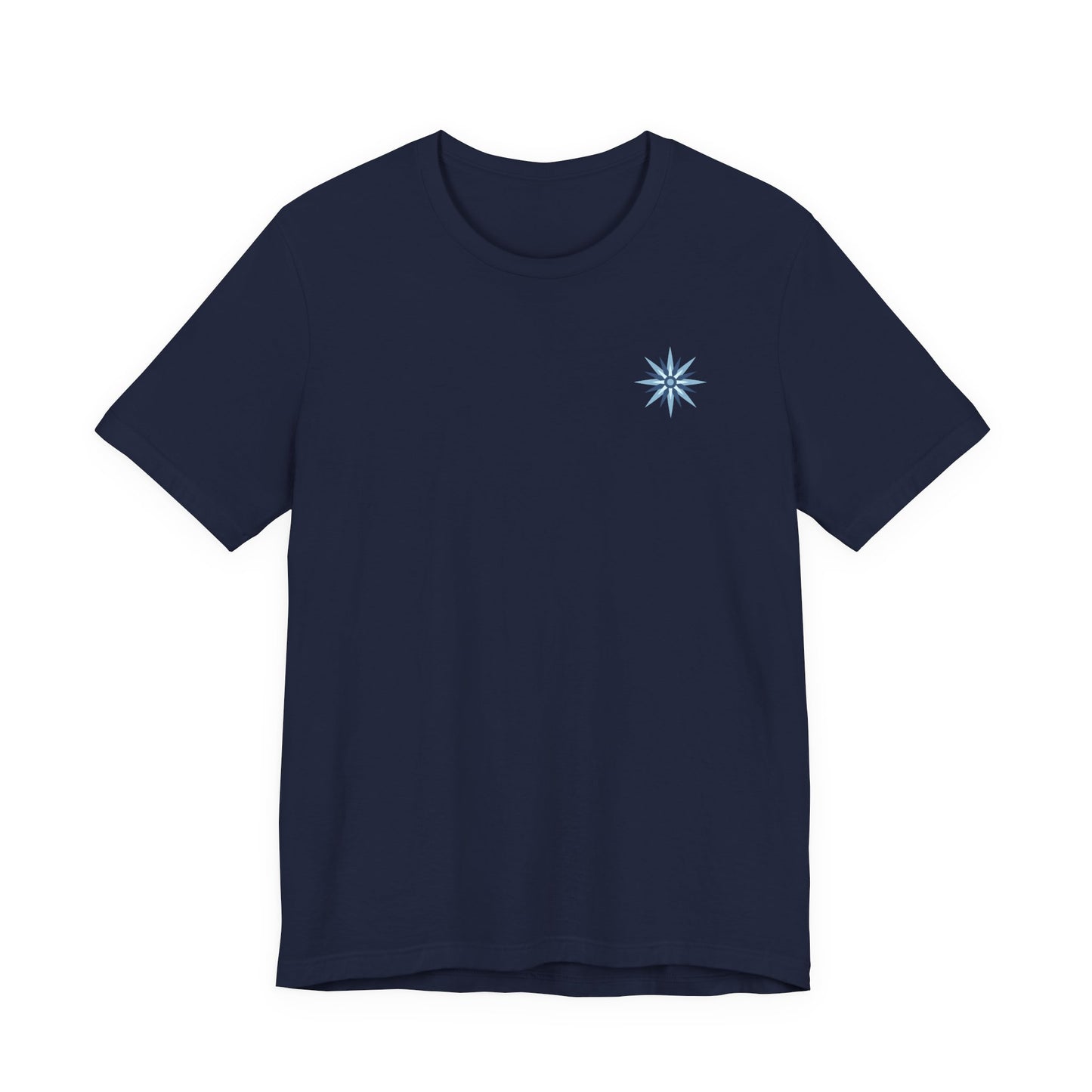 Breathe Compass T-Shirt — Calming Blue Lotus Graphic T-Shirt