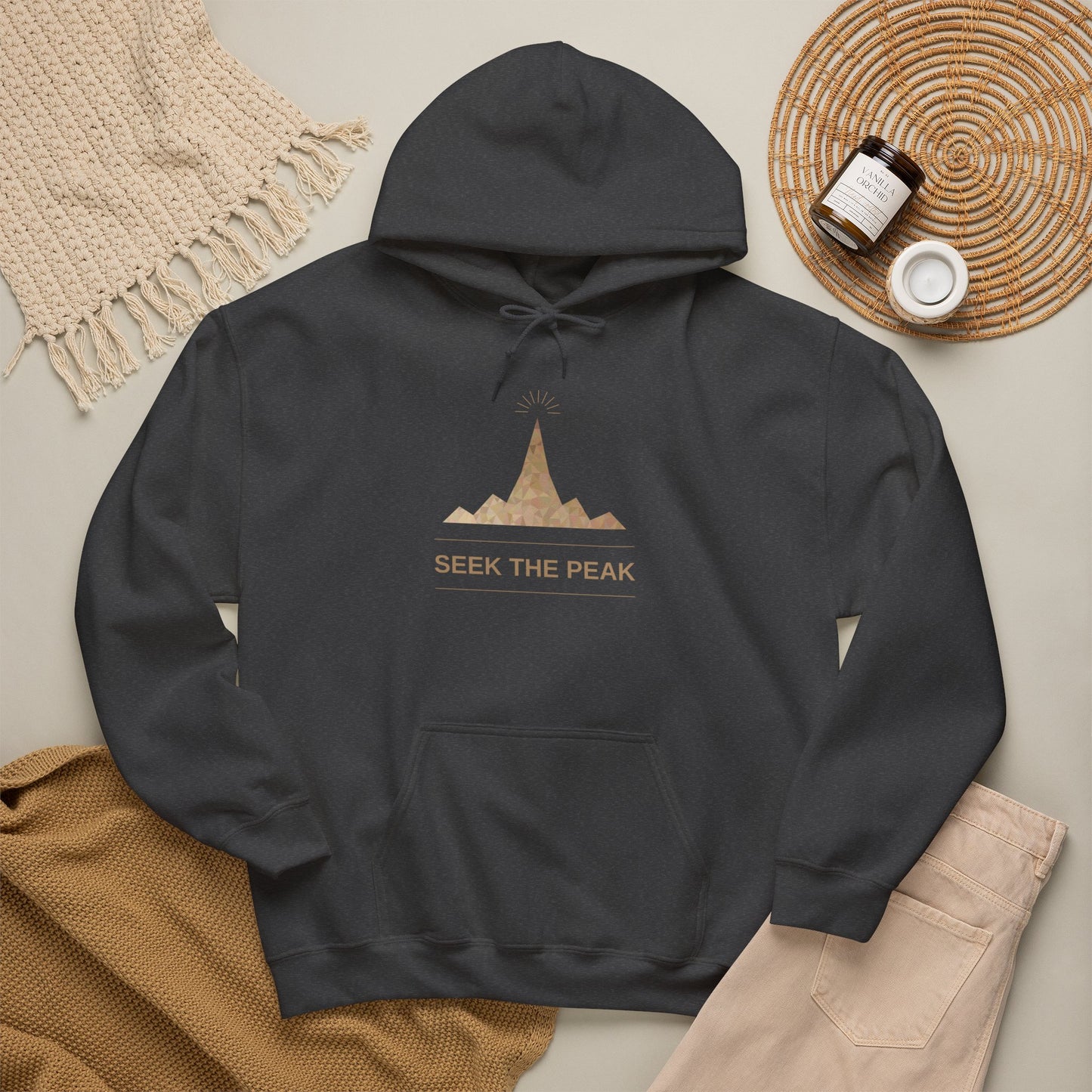 Seek The Peak Mountain Hoodie — Adventure Outdoor Graphic Hoodie