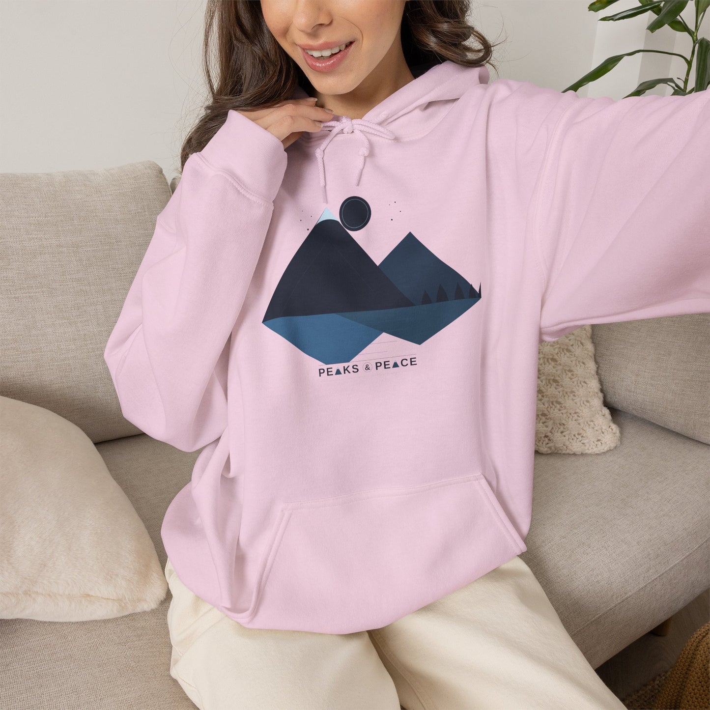 Mountain Lake Hoodie — Peaks & Peace Graphic Hoodie