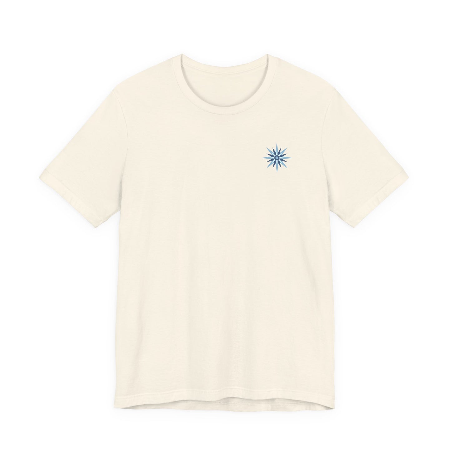 Breathe Compass T-Shirt — Calming Blue Lotus Graphic T-Shirt