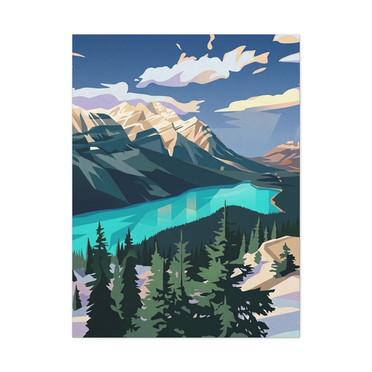 Peyto Lake Landscape Print - Premium Matte Canvas