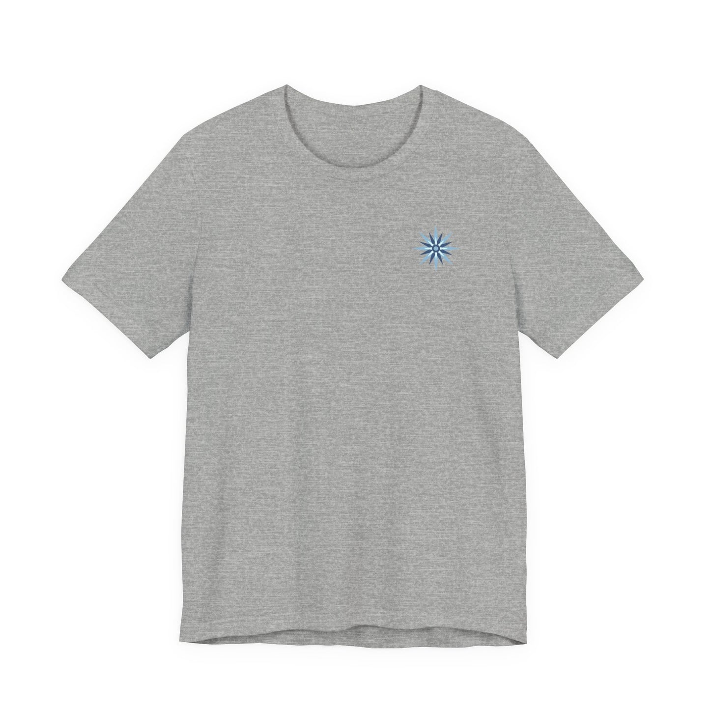 Breathe Compass T-Shirt — Calming Blue Lotus Graphic T-Shirt