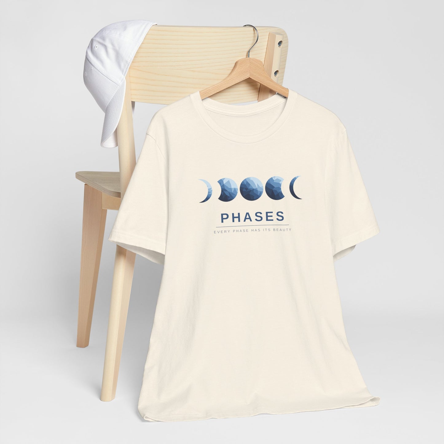 Phases Moon Cycle T-Shirt — Blue Lunar Graphic Tee