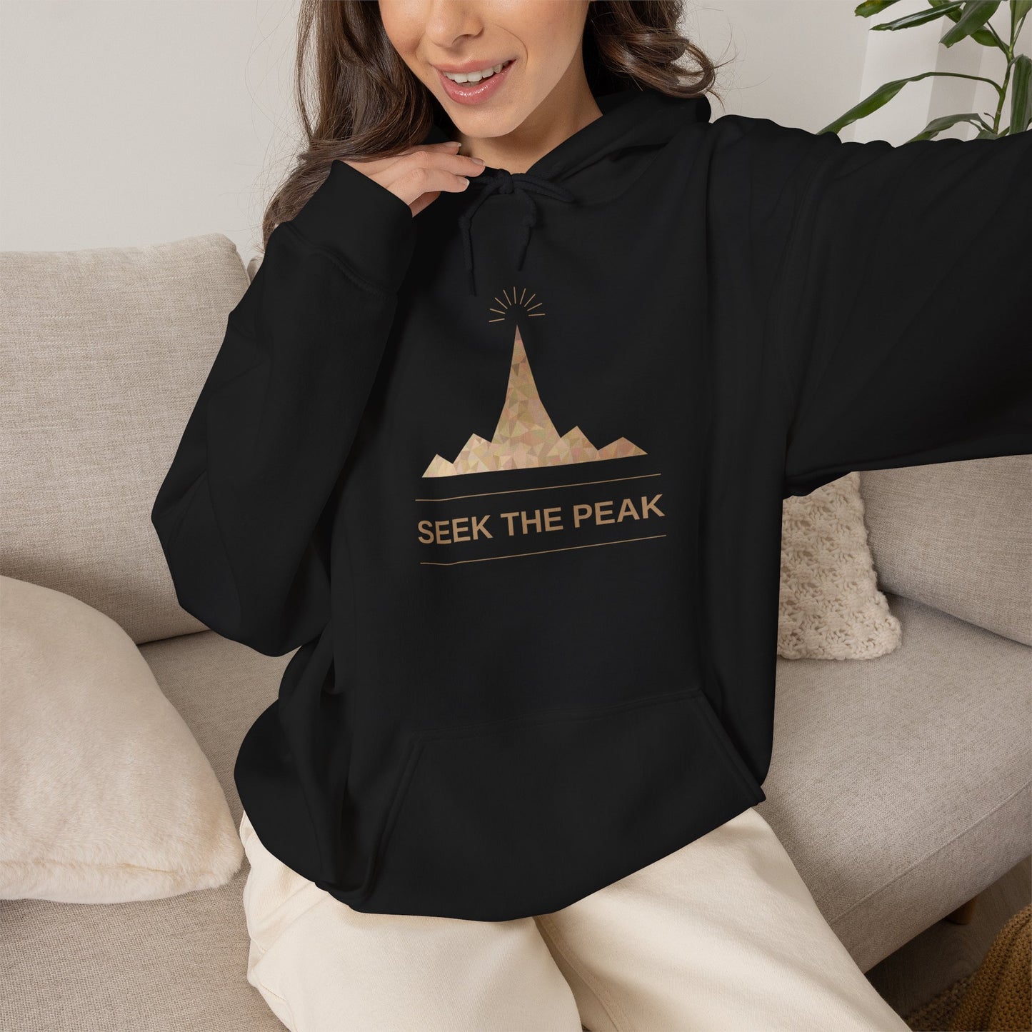 Seek The Peak Mountain Hoodie — Adventure Outdoor Graphic Hoodie