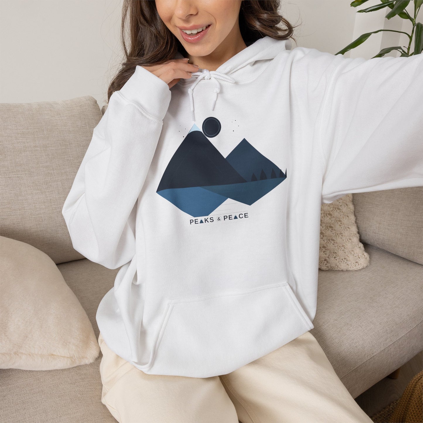 Mountain Lake Hoodie — Peaks & Peace Graphic Hoodie
