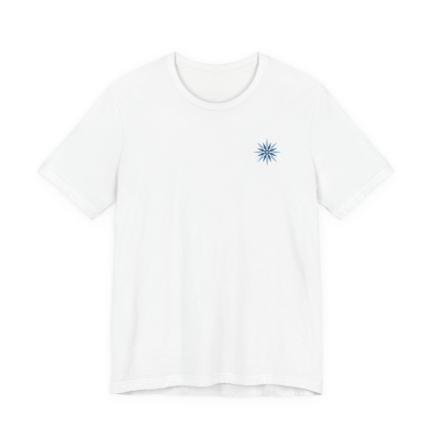 Breathe Compass T-Shirt — Calming Blue Lotus Graphic T-Shirt