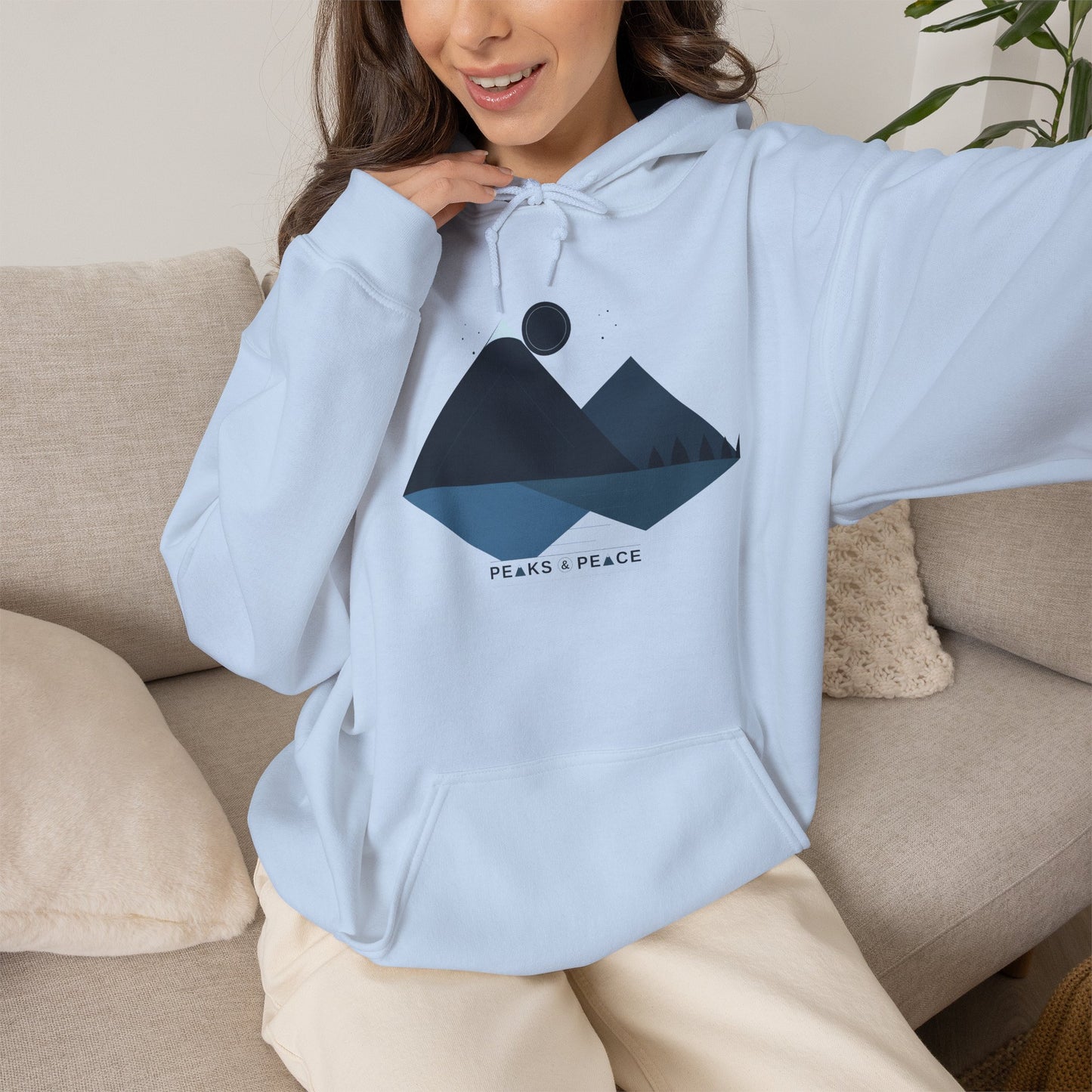 Mountain Lake Hoodie — Peaks & Peace Graphic Hoodie