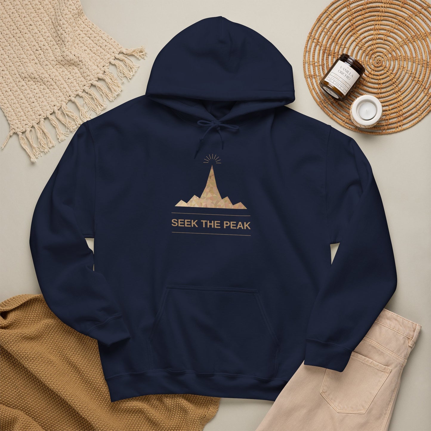 Seek The Peak Mountain Hoodie — Adventure Outdoor Graphic Hoodie