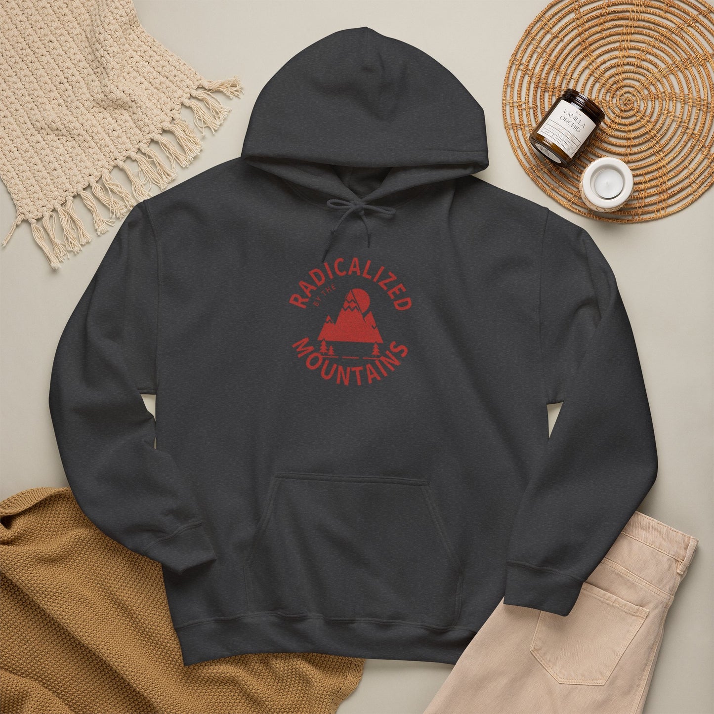 Mountains Hoodie — Radicalized By The Mountains Graphic Pullover Hoodie