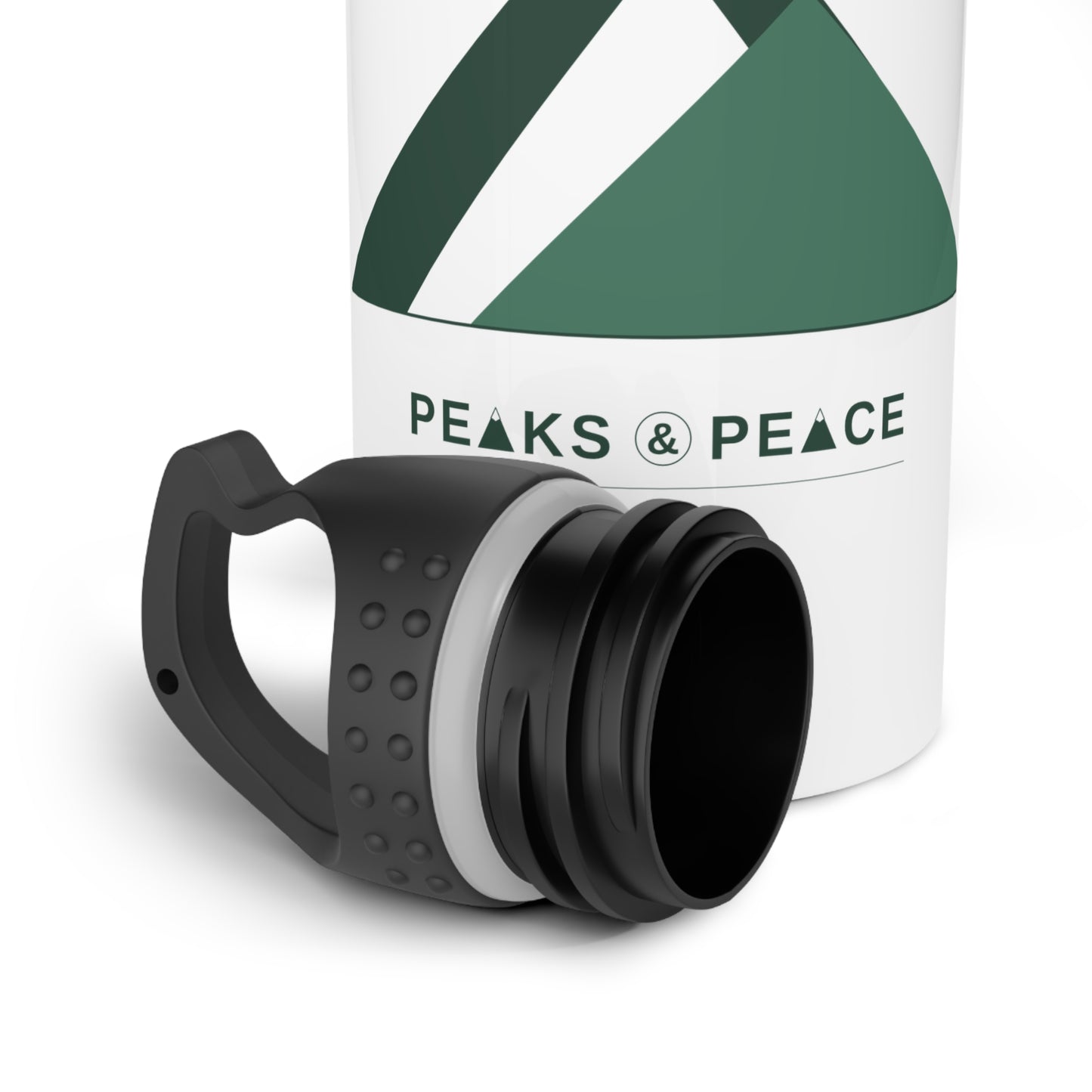 Peaks & Peace Stainless Steel Water Bottle — Outdoor Hiking Logo Bottle